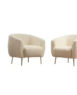 Křeslo ušák Eses Cream Bouclette