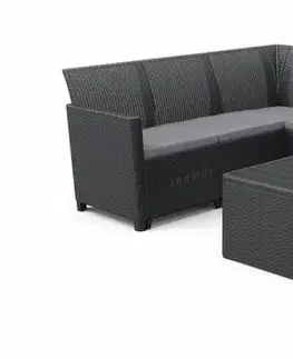 KETER Zahradní set CLARA 5 corner storage table | grafit