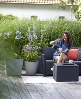 KETER Zahradní set CLARA 5 corner storage table | grafit