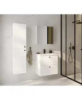 ArtDef Vysoká skříňka do koupelny RIETTI WHITE C35