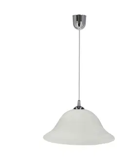 Závěsná lampa Vera Chrome 1x60W E27 Alabastrové stínidlo