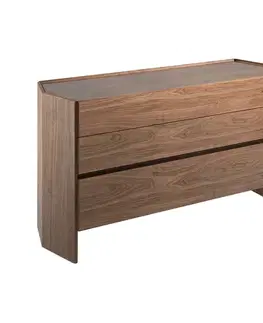 Estila Moderní dřevěná komoda Vita Naturale šestihranná hnědá 143cm