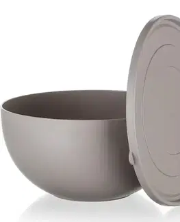 BANQUET Miska plastová s víkem CULINARIA průměr 24,7 cm 4 l, Latte   