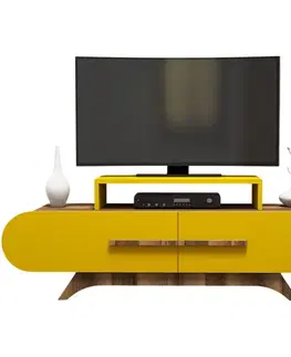 Televizní stolek Rose Walnut Yellow