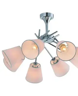 Chromová stropní lampa, nastavitelná, 8 Vox