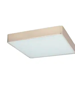 Stropní lampa Quattro čtvercová perleťová stropní lampa 35x35 18W LED 4000K bílé stínidlo