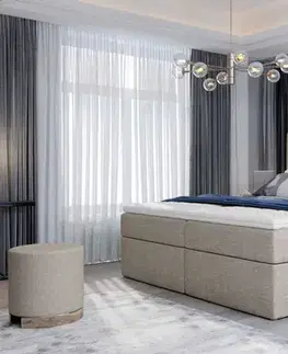 Artelta Manželská postel VIVRE Boxspring | 180 x 200 cm Barva VIVRE: Monolith 48