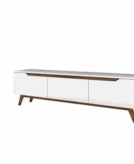 Televizní stolek Dita White and Walnut