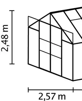 Skleník URANUS 9900 polykarbonát černá Dekorhome