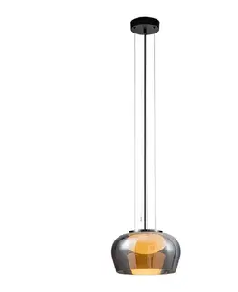 Lampa wisząca Insieme 35 szklana klosz dymiony nad stół do salonu