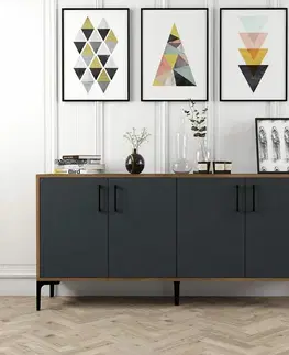 Skříňka Kieve Walnut and Anthracite