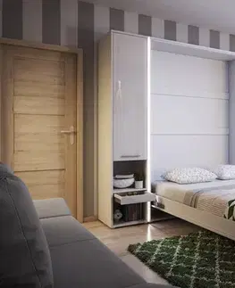 Dig-net nábytek Sklápěcí postel Lenart CONCEPT PRO CP-01 bílá | 140 x 200 cm
