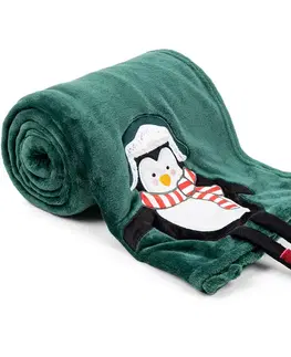 4Home Vánoční deka Penguin, 150 x 200 cm