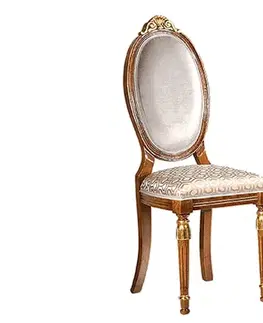 Estila Luxusní barokní jídelní židle Emociones z masivního dřeva s čalouněním109 cm