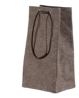 Látkový prádelní koš stahovací QUILT, šedá