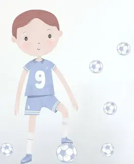 Bayo Samolepka na zeď Fotbalista, modrá