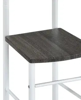 Němý sluha 81870 WT bílý lak/černý dub, 119 cm