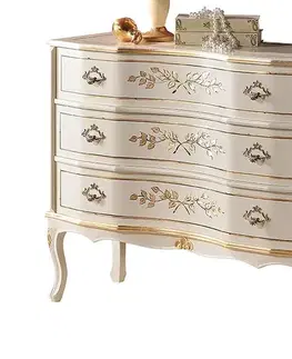 Estila Barokní luxusní komoda Clasica se třemi šuplíky s ornamentálním zdobením 88cm
