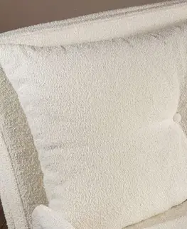 Rozkládací křeslo Cosmo Single - Teddy Fabric-White