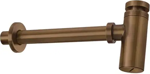 DEANTE Kartáčovaný bronz Umyvadlový sifon, kulatý NHC_C31K