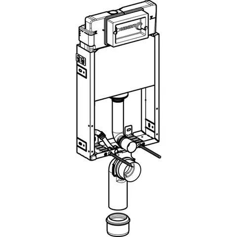 GEBERIT KOMBIFIXBasic vč. bílého tlačítka DELTA 21 + WC Ideal Standard Tesi se sedátkem SoftClose, AquaBlade  110.100.00.1 21BI TE1