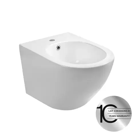 Laveo Desna závěsný bidet s otvorem pro baterii a skrytým upevněním VBD_600C