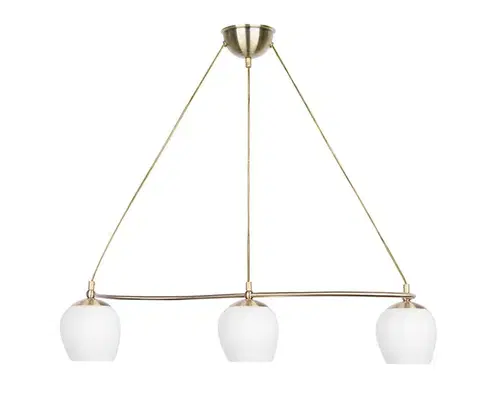 Závěsná lampa Serano patinovaná 3x60W E27 bílé stínidlo