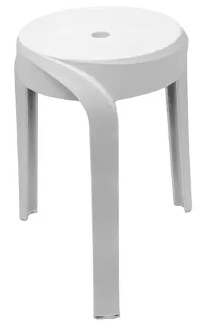 RIDDER STAN koupelnová stolička, průměr 30cm, bílá A176101