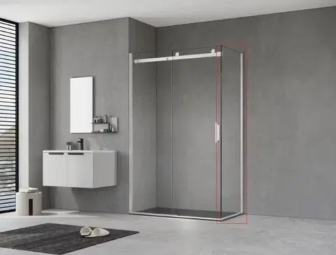 HOPA Pevná boční stěna PANEL BELVER GRAFIT NEW Barva rámu Grafit, Pevná stěna 90 Směr zavírání Univerzální Levé / Pravé, Výplň Čiré bezpečnostní sklo 8 mm BCBELV90PSGCN