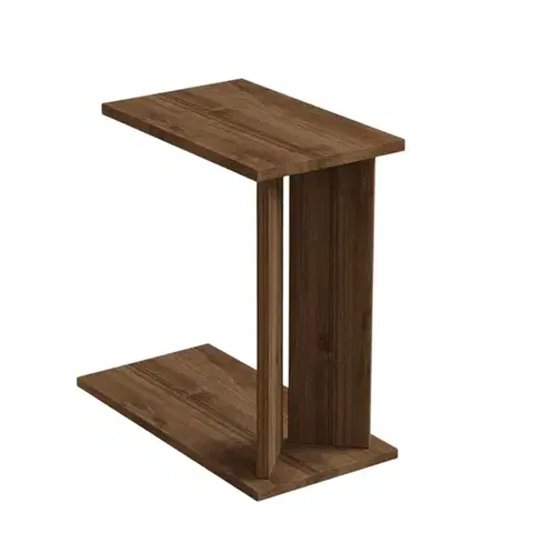 Odkládací stolek / Příruční stolek Lun - Walnut