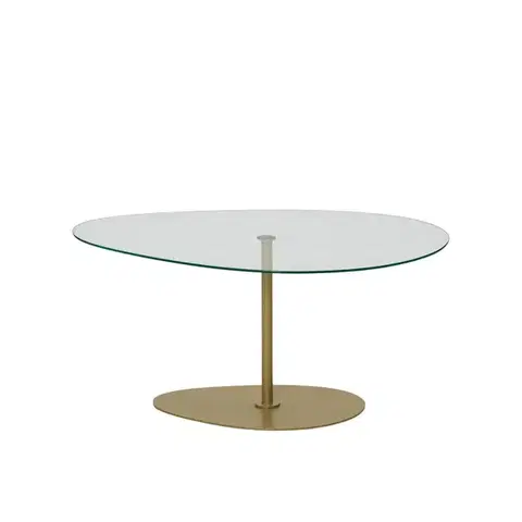 Konferenční stolek Porto - Transparent, Gold