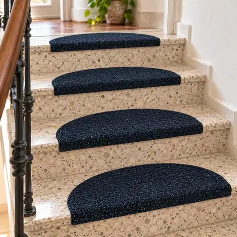 AladinWorld Expres Nášlapy na schody Basic step blue půlkruh - 25x65 půlkruh (rozměr včetně ohybu)