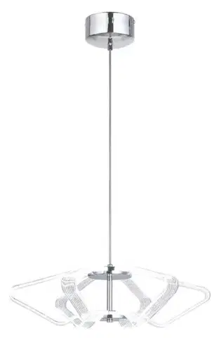 Závěsná lampa chrom 45cm LED 10W Caruso