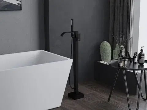 MEXEN Lava Volně stojící vanová baterie, černá 752433-70