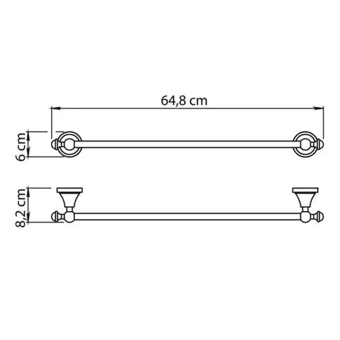 Gedy NEVIS držák ručníků 600, chrom NV216013