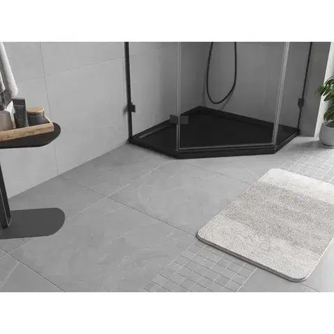 MEXEN Flow pětiboká sprchová vanička slim 90 x 90, černá mat 46P709090