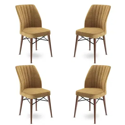 Sada židlí (4 kusy) Flex - Cappuccino, Brown
