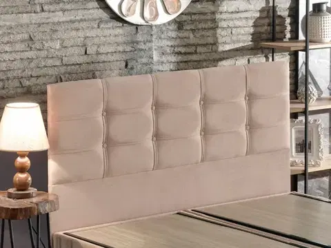 Rám dvoulůžkové postele s čelem Ela Double - Light Brown (180 x 200)