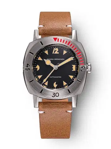 Nivada Grenchen Art Deco Depthmaster - Brown Leather