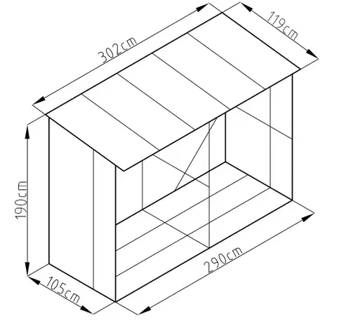 Dřevník WA-A/C ROJAPLAST