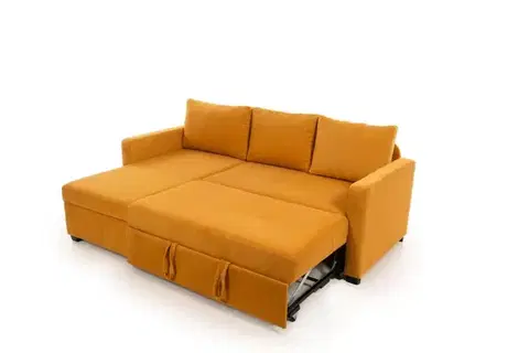 Rohová rozkládací pohovka Kado - Mustard