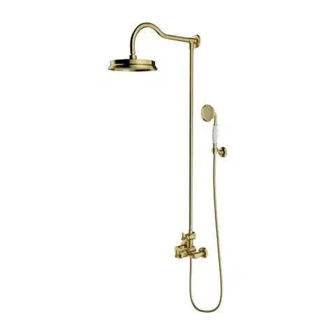 OMNIRES ARMANCE termostatický sprchový systém pro venkovní instalaci, kartáčovaná mosaz AM5244-6BSB