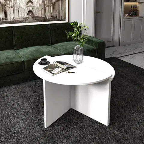 Konferenční stolek Dolunay - White