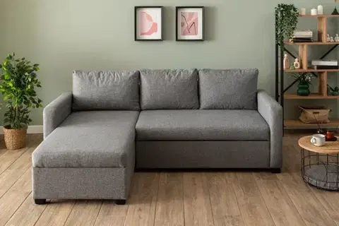 Rohová rozkládací pohovka Kado - Light Grey