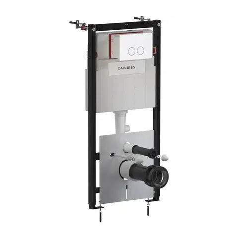 OMNIRES SET: STRONGFRAME Rám do podomítkové instalace + MINIMAL splachovací tlačítko, matná bílá STFWC1M-RWM