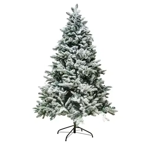 DecoLED Umělý vánoční stromek zasněžený bílý 180 cm, smrček Flock s 2D a 3D jehličím, vč stojánku  K064