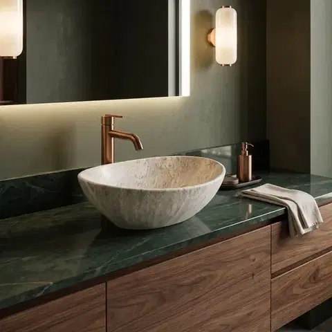 REA Umyvadlo na desku Sofia Light Stone 41x34,5 REA-U0165