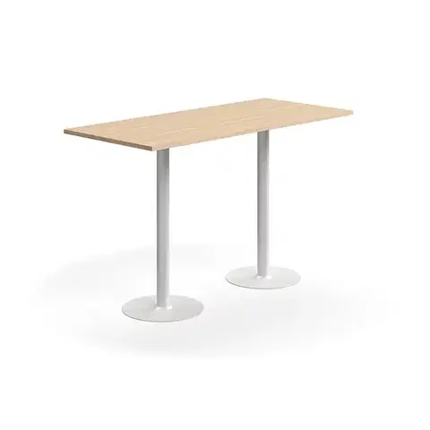 Barový stůl VERTICUS, 1800x800x1100 mm, dub/bílá