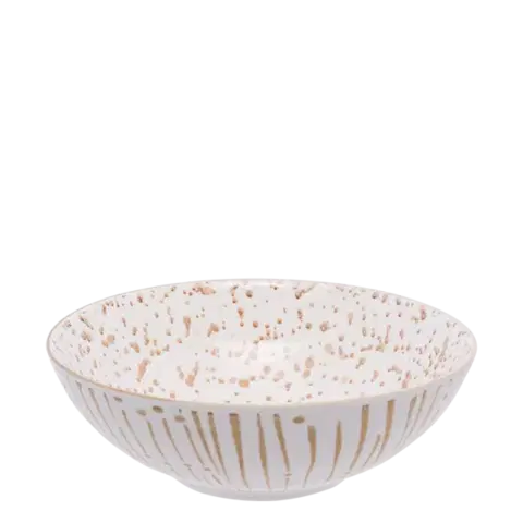 Miska na cereálie bílá / champagne 17,8 cm - Basic - 490834