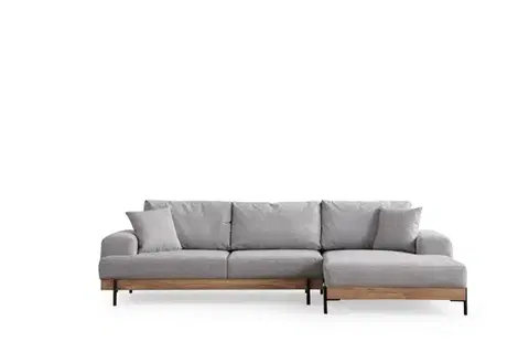 Rohová sedací souprava Eti Oak Right - Grey